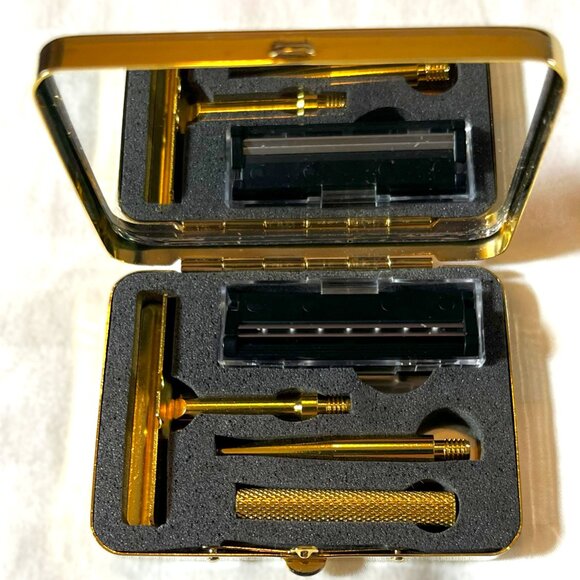 Smythson gold-plated men's travel razor - Picture 6 of 12